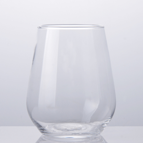 Customized wholesale 14oz thin wall stemless wine glass water drinking glass with lighted bottom