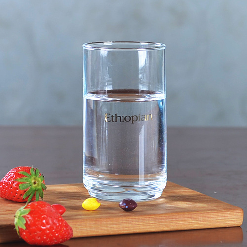 Free sample tall slim water drinking glass small airline glass machine Made(1)