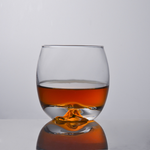 Free sample unique moutain shaped base glass cup customized wine drinking glass cups whisky glass